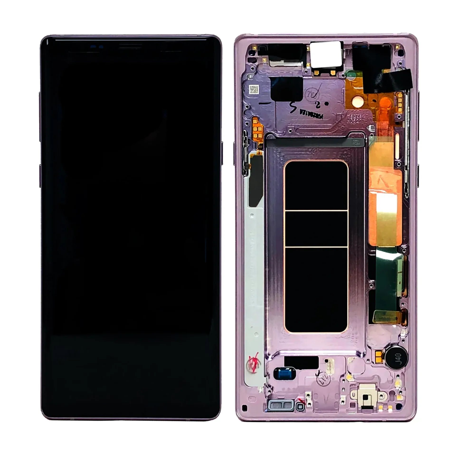 Samsung Galaxy Note 9 N960F Display And Digitizer With Frame Lavender Purple Service Pack