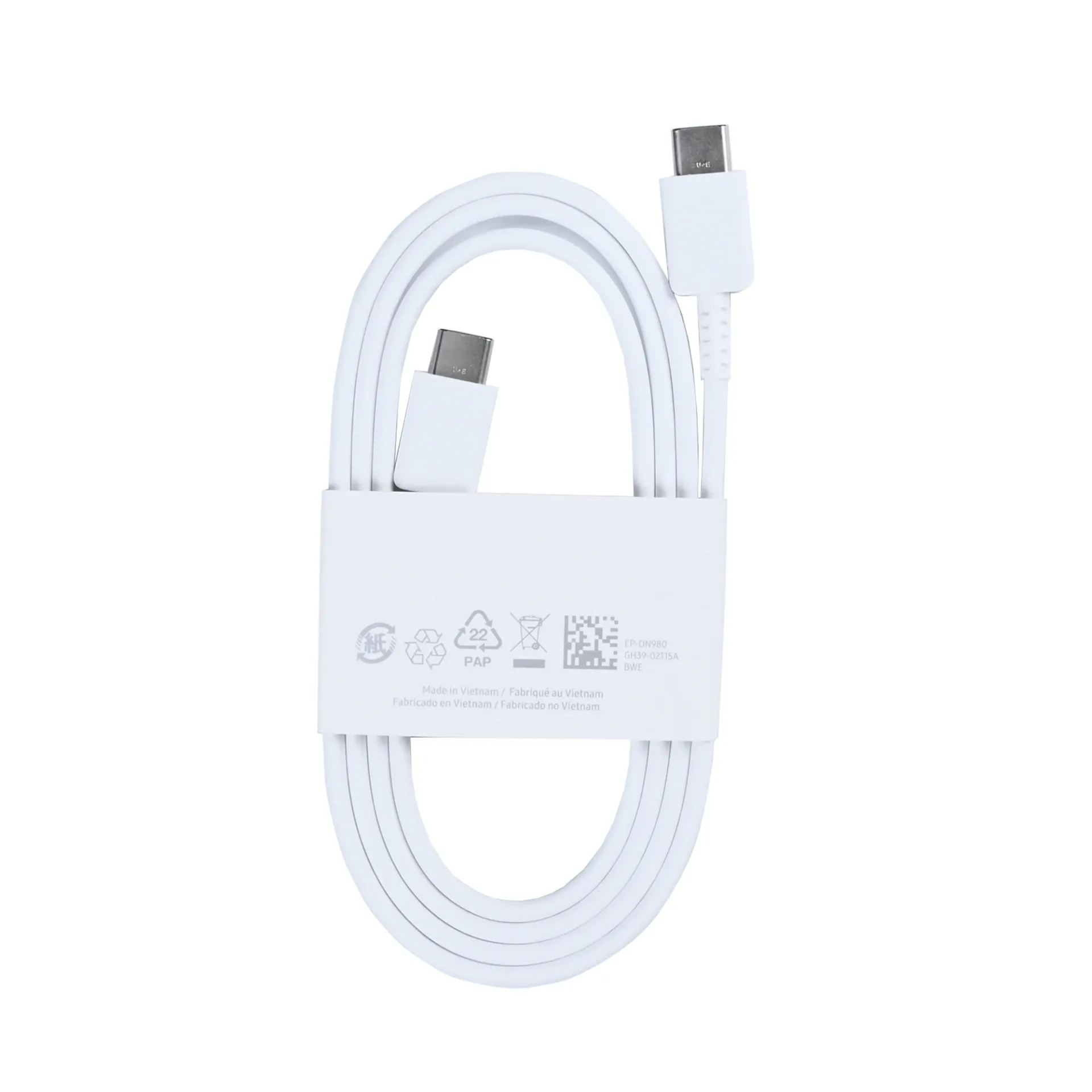 Data Cable USB-C To USB-C 100cm White White Retail Box