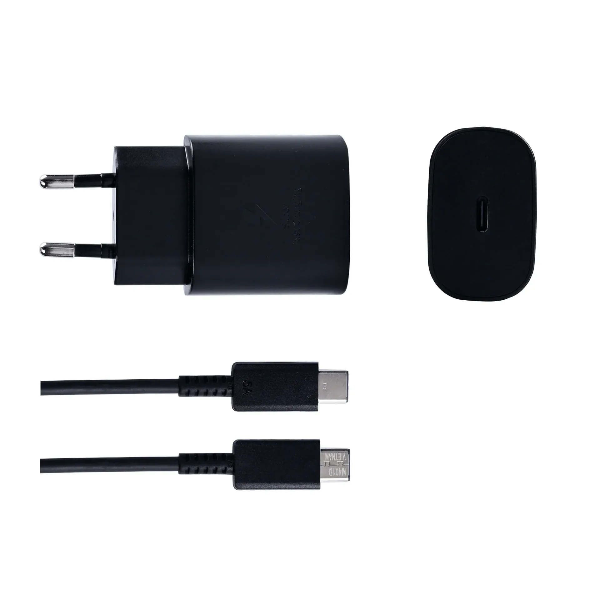 Fast Charger Travel Adapter With USB-C Cable 100cm 25W Black Retail Box