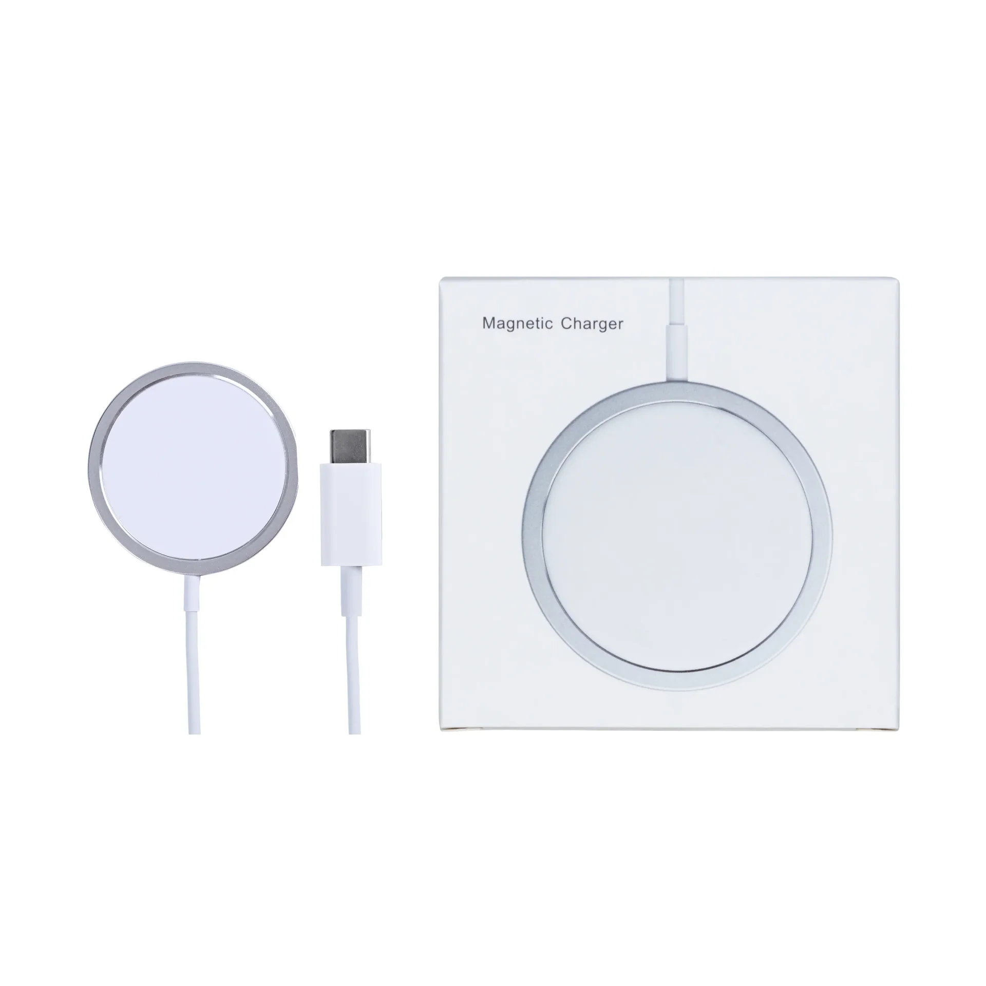 For Apple iPhone 12 To 15 Series Safe Magnetic Fast Wireless Charger 15W White Retail Box