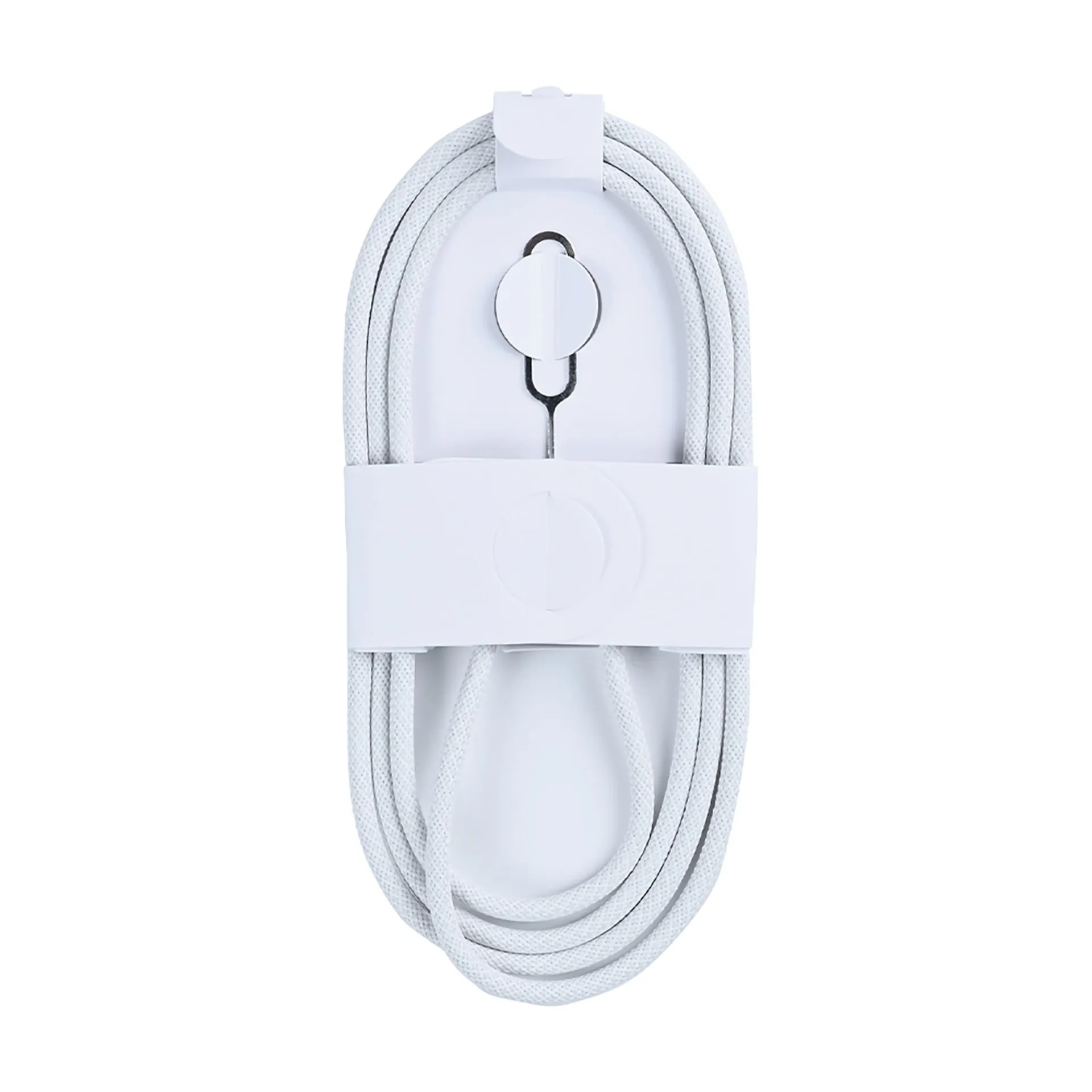 For Apple iPhone 15, 16, 17 Series USB-C To USB-C Woven Cable 100cm 60W White Retail Box