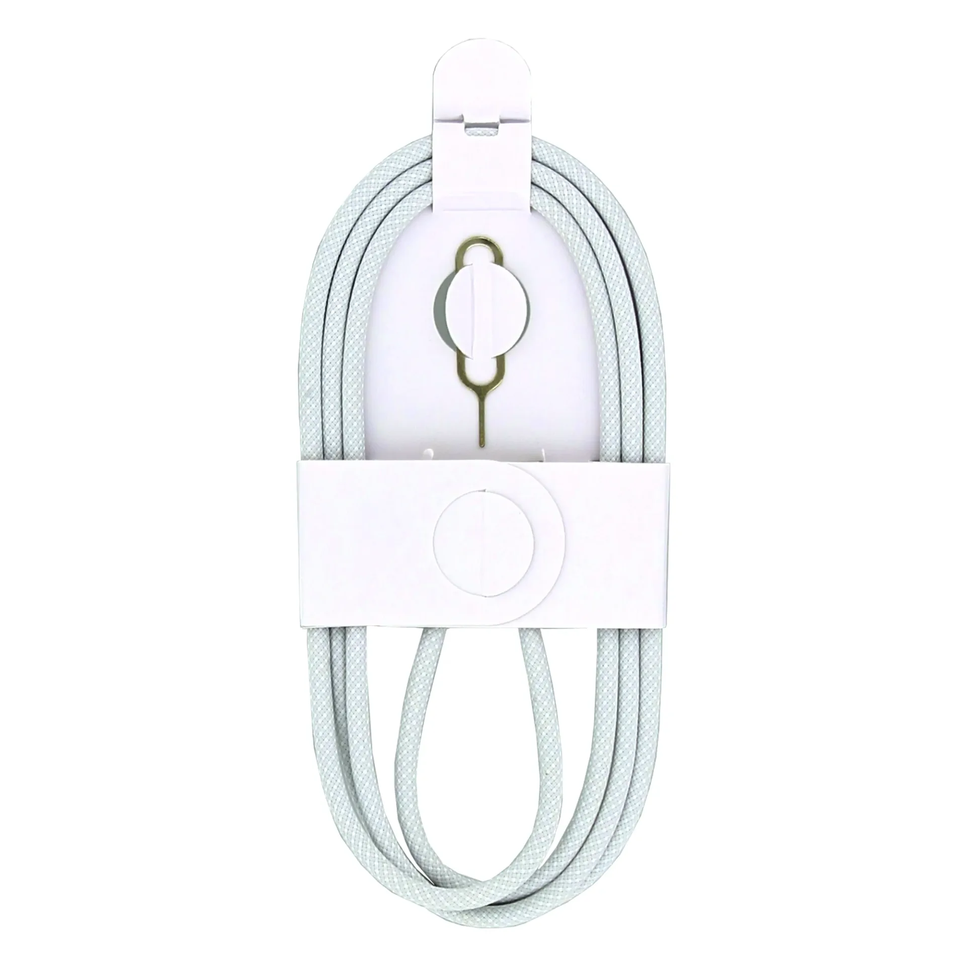 For Apple iPhone 15, 16, 17 Series USB-C To USB-C Woven Cable 100cm 60W White Bulk