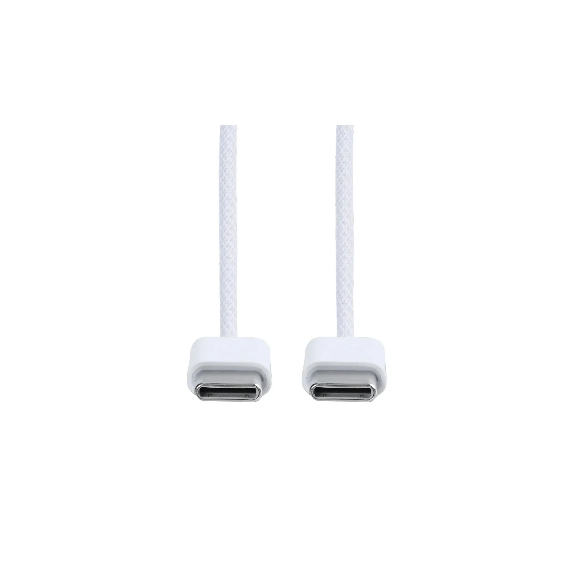 For Apple iPhone 15, 16, 17 Series USB-C To USB-C Woven Cable 200cm 60W White Bulk