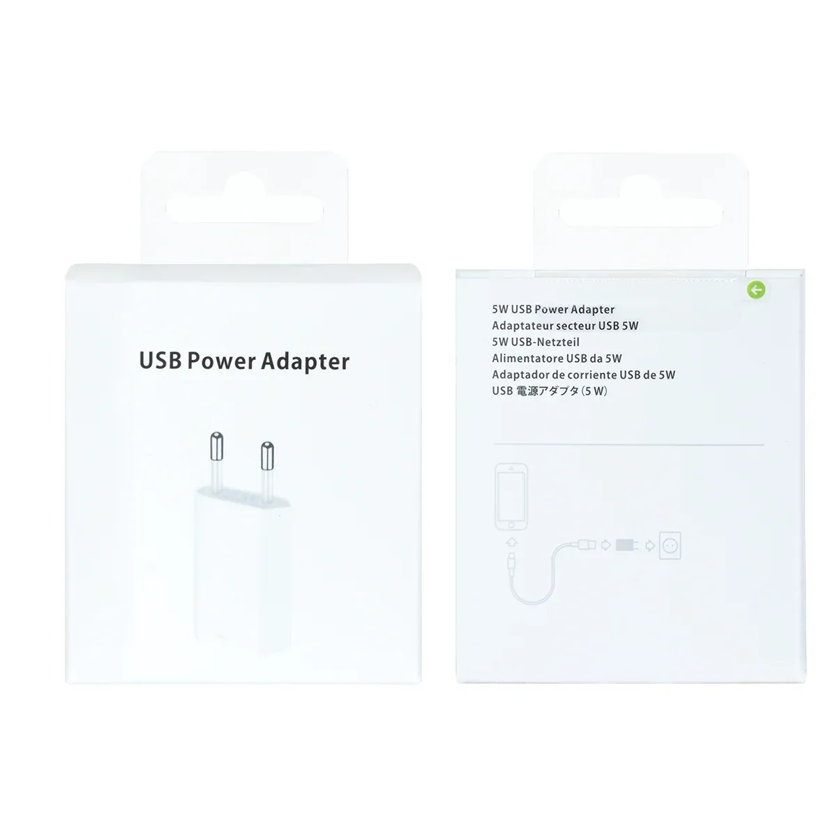 For Apple iPhone Power Adapter 1.0A (A+) A1400 White Retail Box