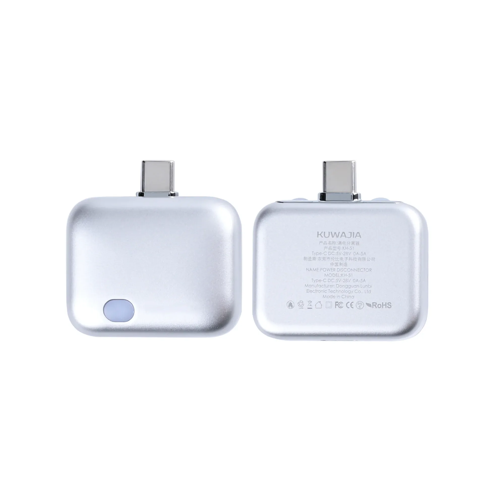 KH-51 Smart USB-C Auto Full Charge Disconnect Adapter 140W Silver