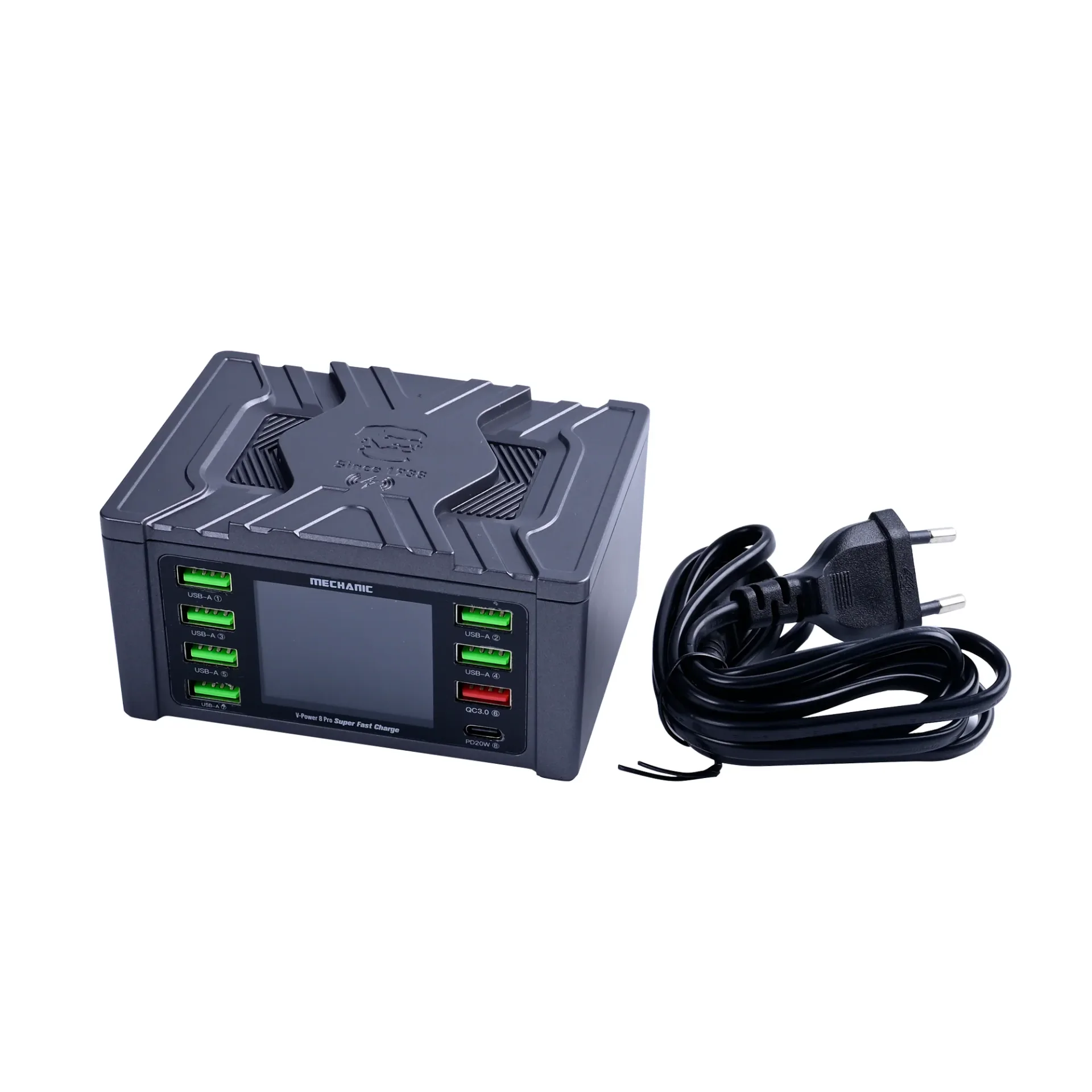 MECHANIC 8 Ports 110W Multi USB Socket Charger PD3.0 QC3.0 Fast Charging Phone Charger With LED Display