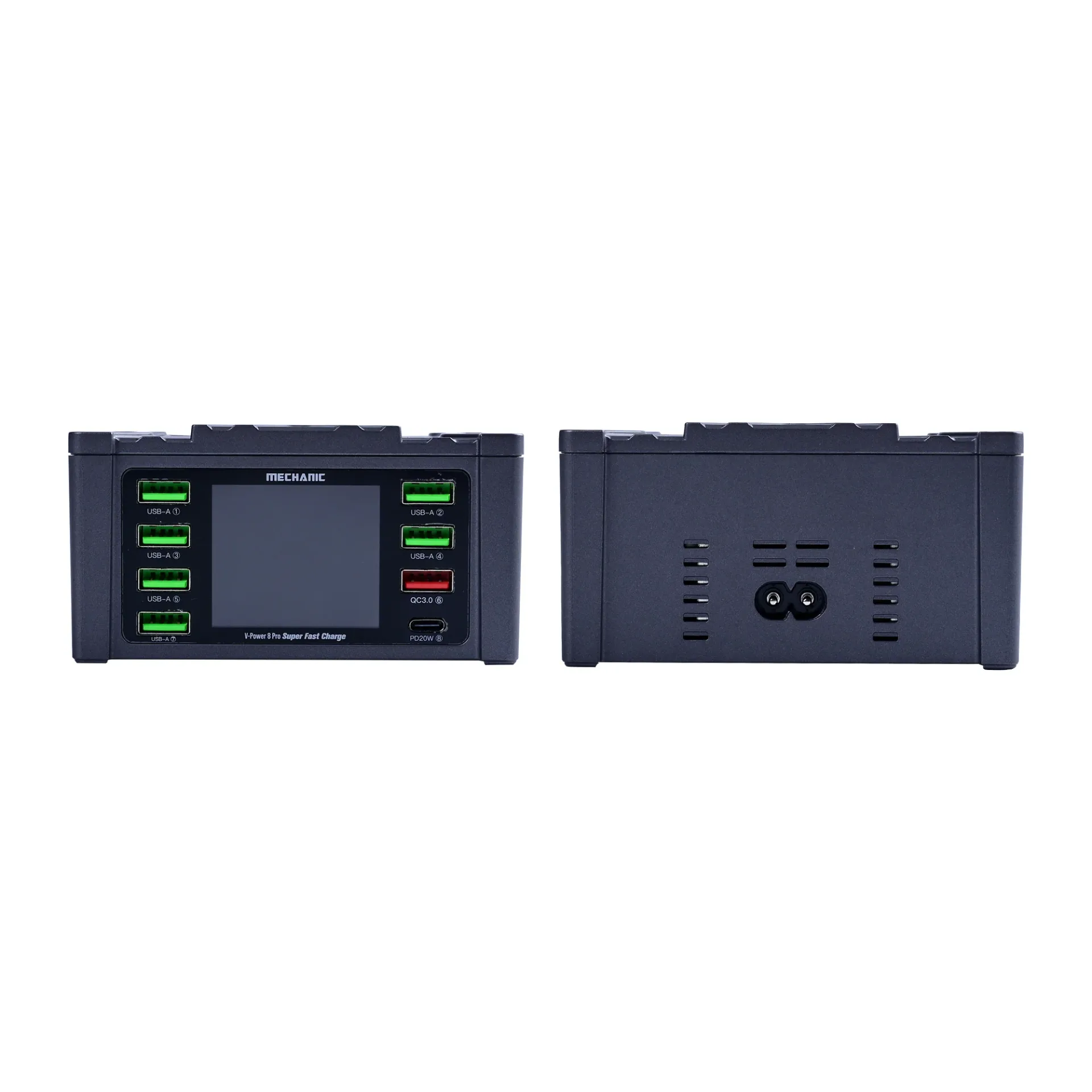 MECHANIC 8 Ports 110W Multi USB Socket Charger PD3.0 QC3.0 Fast Charging Phone Charger With LED Display