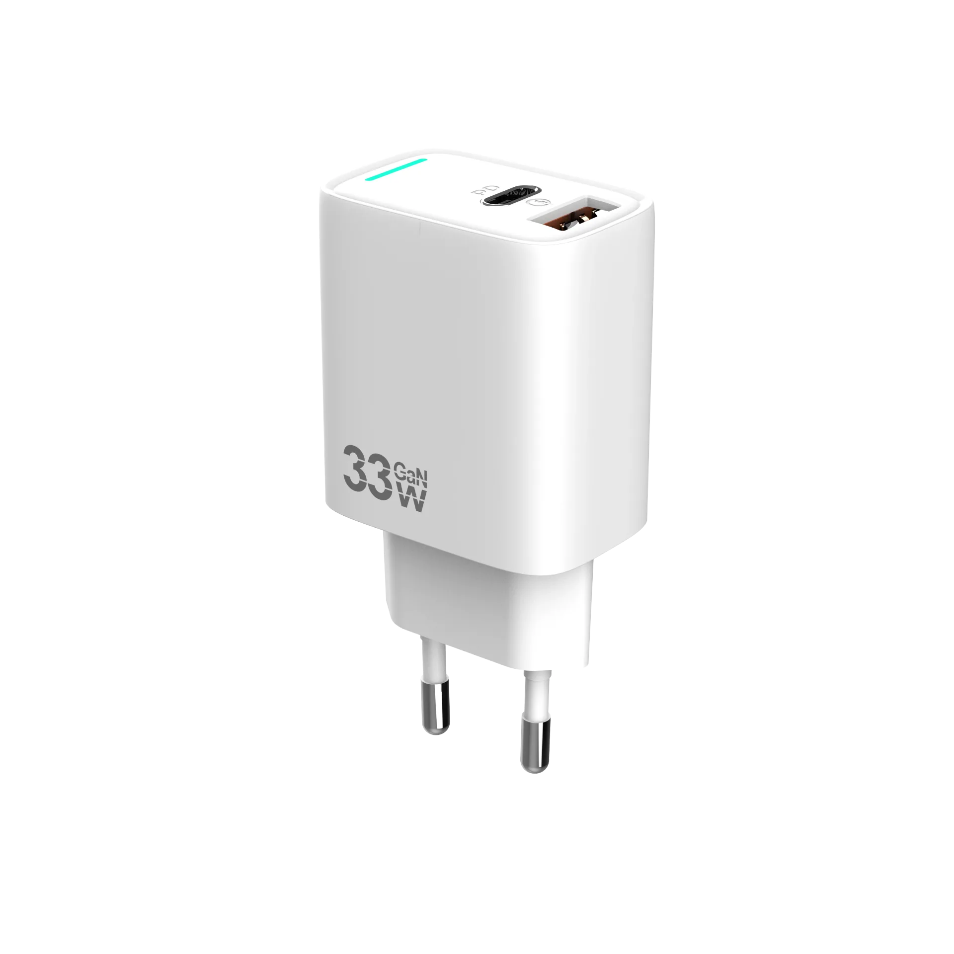 PD Quick GaN Adapter CH3350 USB-A To USB-C 33W White Bulk