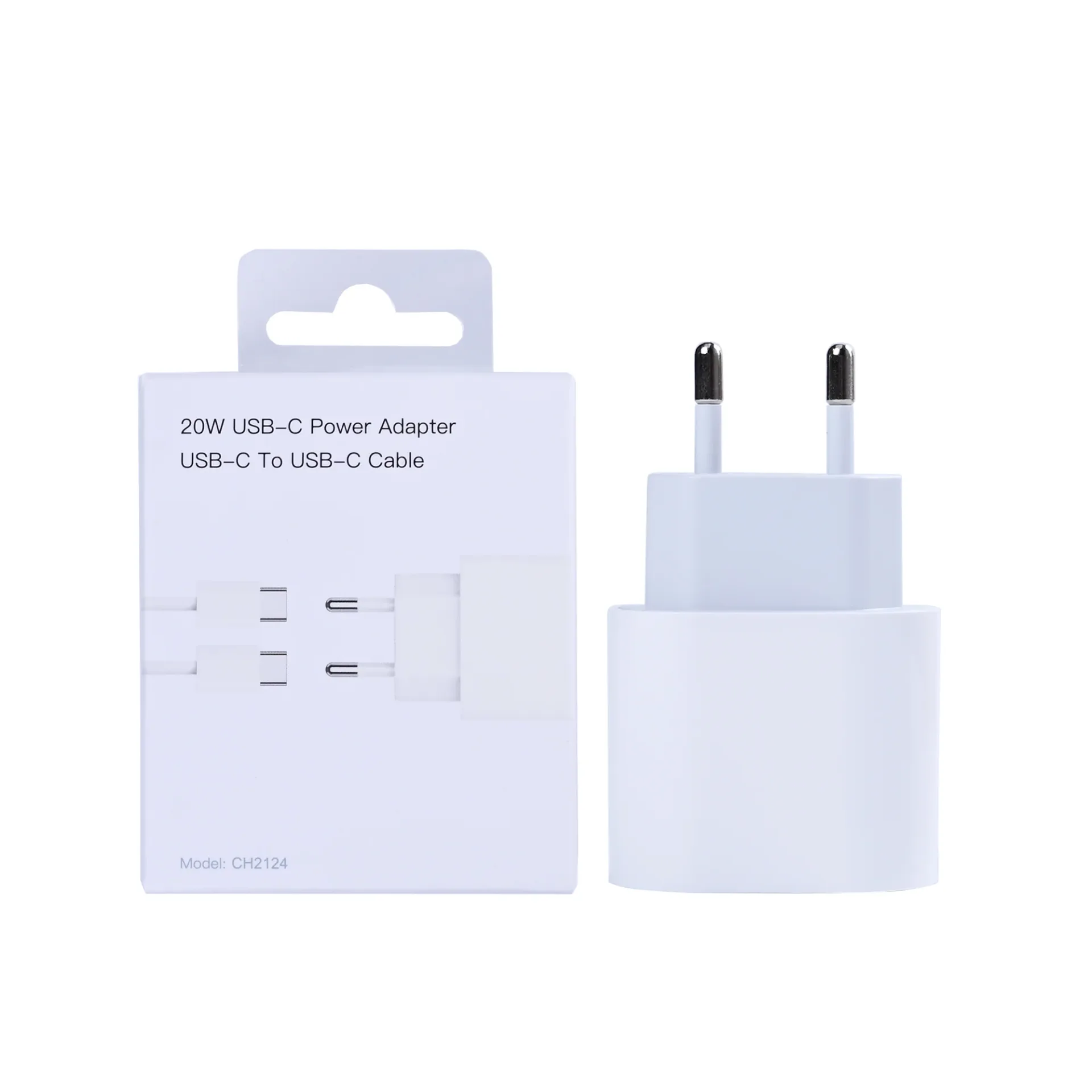 Power Adapter CH2124 With USB-C To USB-C Cable 100cm 20W White Retail Box