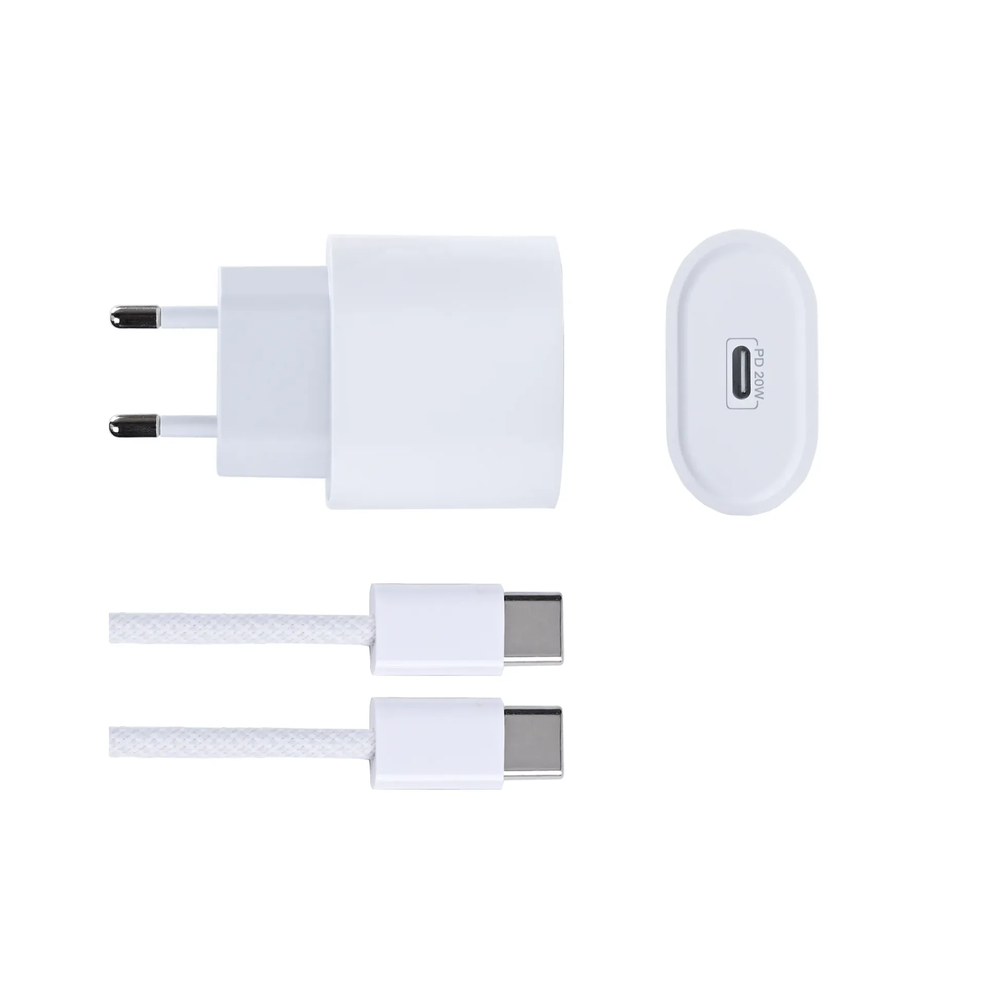 Power Adapter CH2124 With USB-C To USB-C Cable 100cm 20W White Retail Box