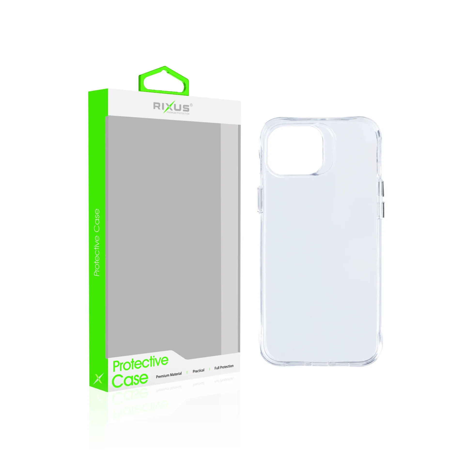 Rixus Anti Shock Case TPU For Apple iPhone 15 Plus Transparent