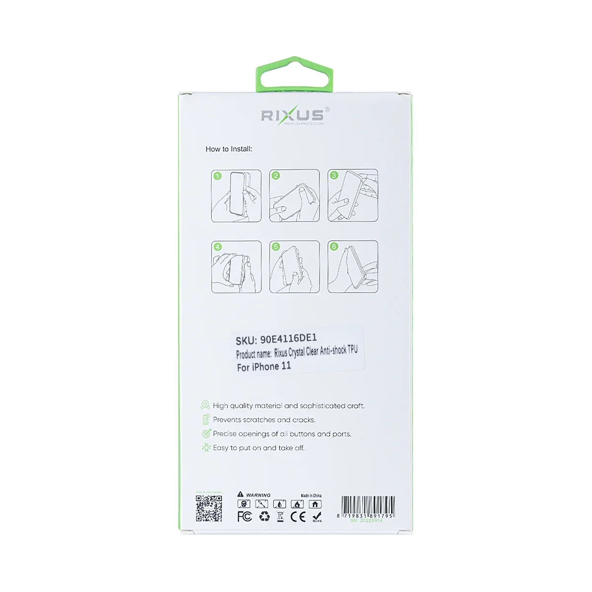 Rixus Anti Shock Case TPU With MagSafe Compatible For Apple iPhone 11 Transparent