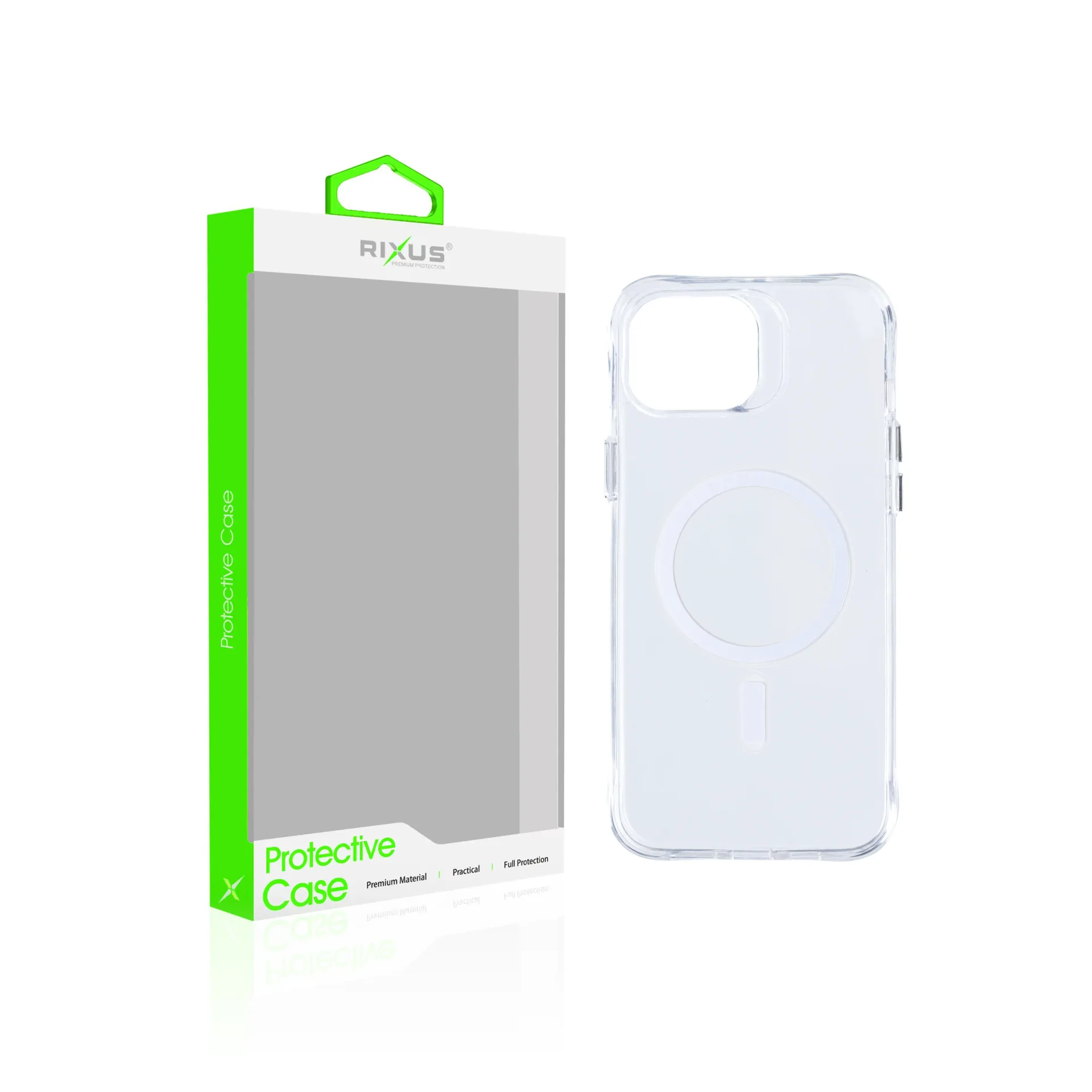Rixus Anti Shock Case TPU With MagSafe Compatible For Apple iPhone 14 Plus Transparent
