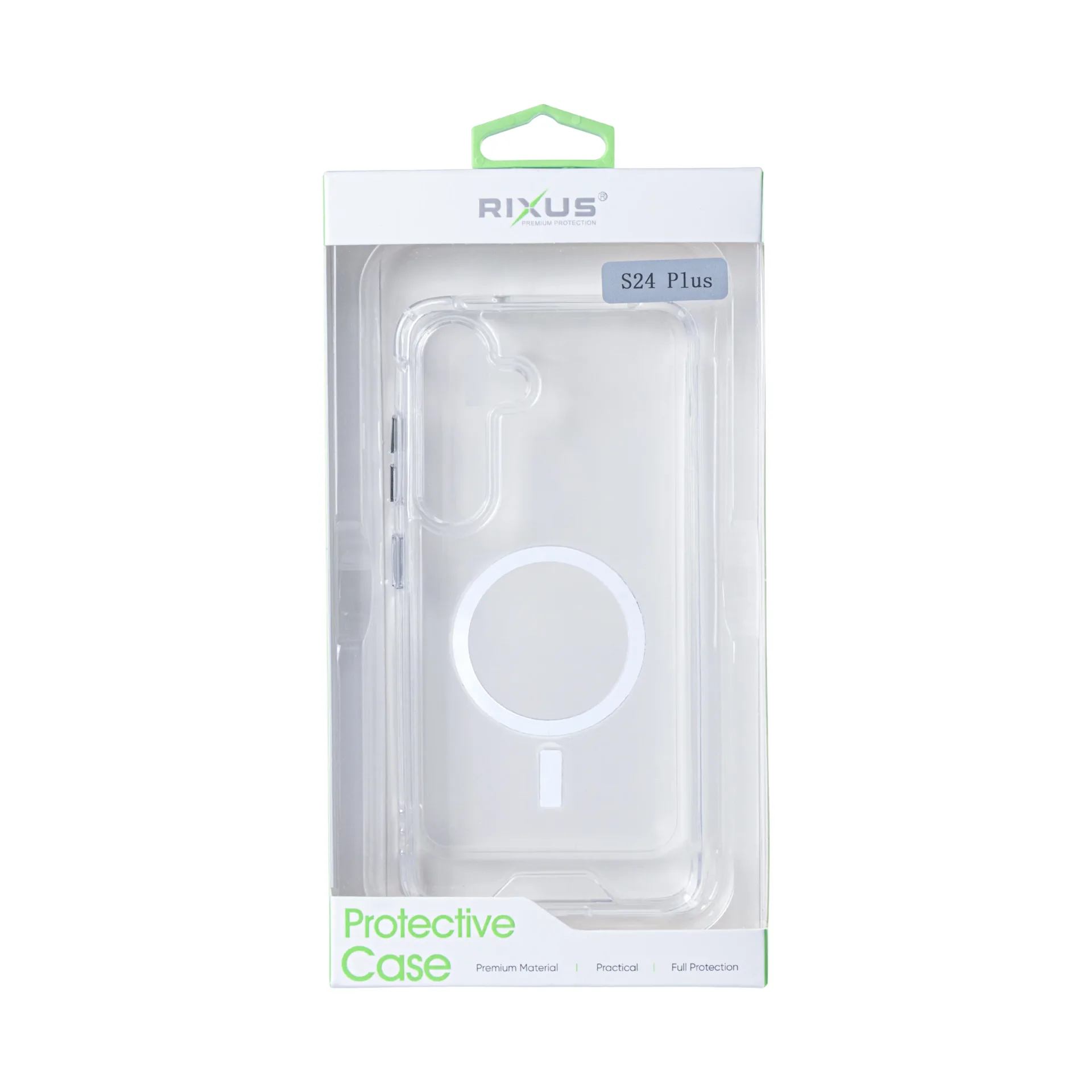 Rixus Anti Shock Case TPU With MagSafe Compatible For Samsung Galaxy S24 Plus 5G Transparent