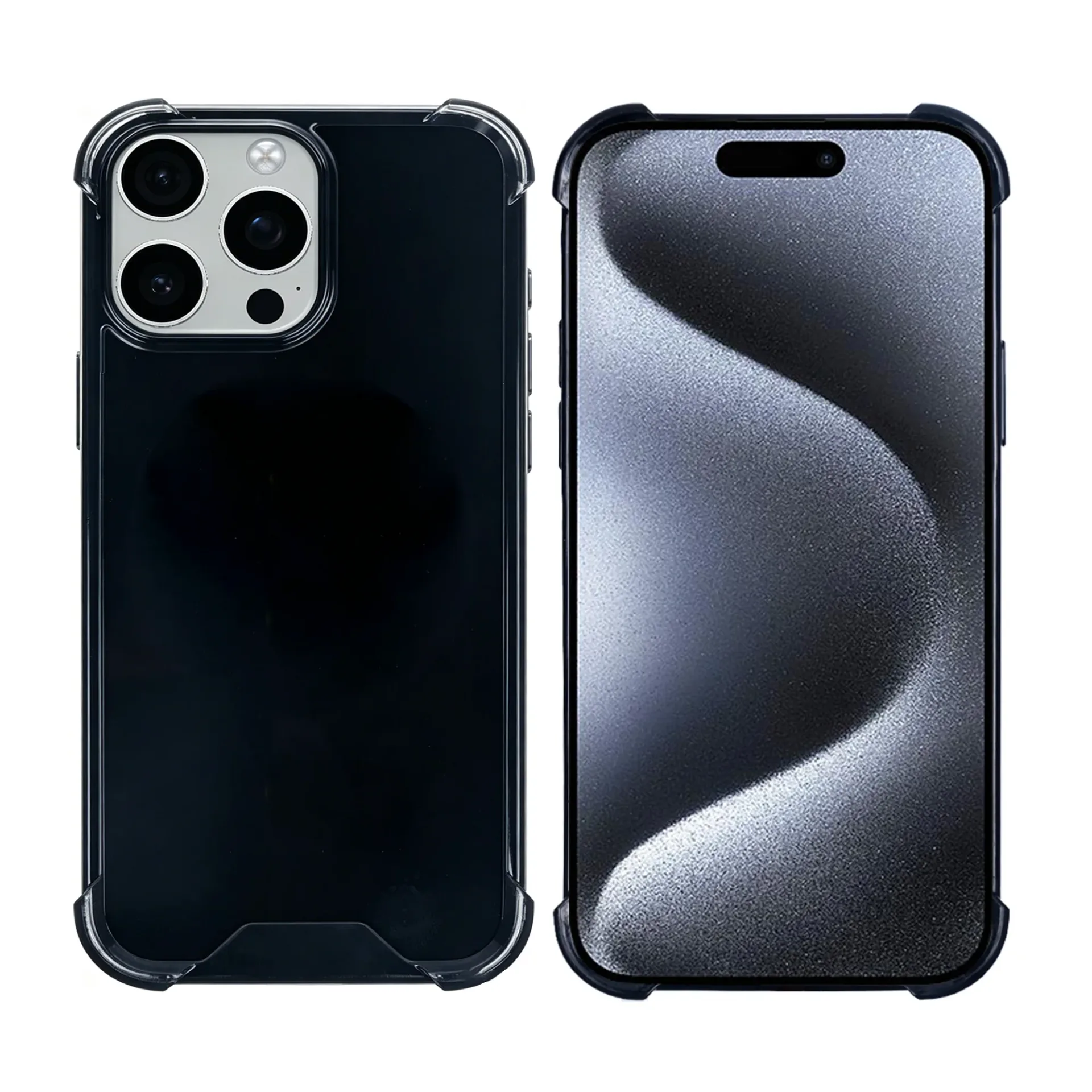 Rixus Anti-Burst Case For Apple iPhone 15 Pro Black