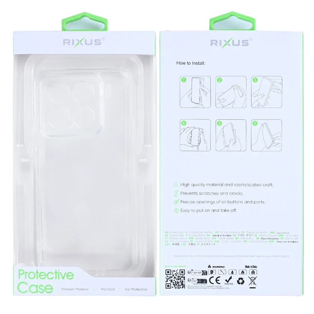 Rixus Anti-Burst Case For Xiaomi 15 Transparent