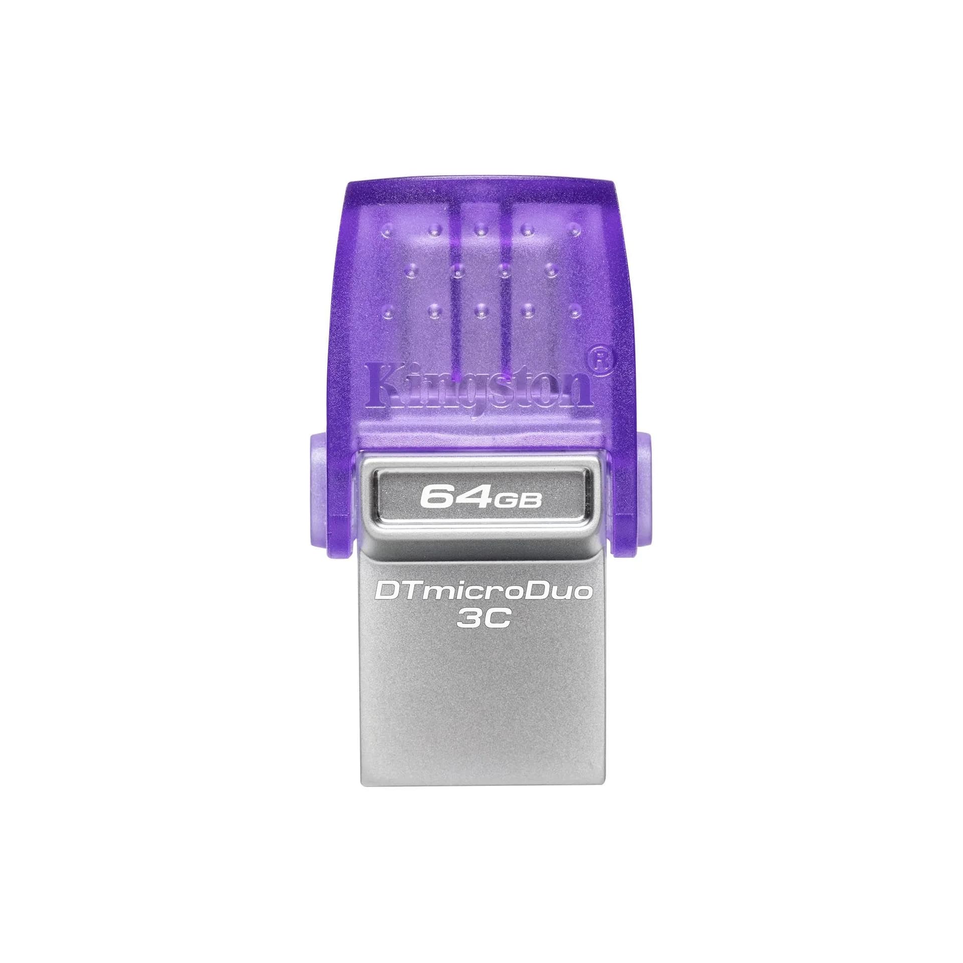 Kingston 64GB DataTraveler MicroDuo 3C 200MB/s Dual USB-A And USB-C Flash Drive Silver