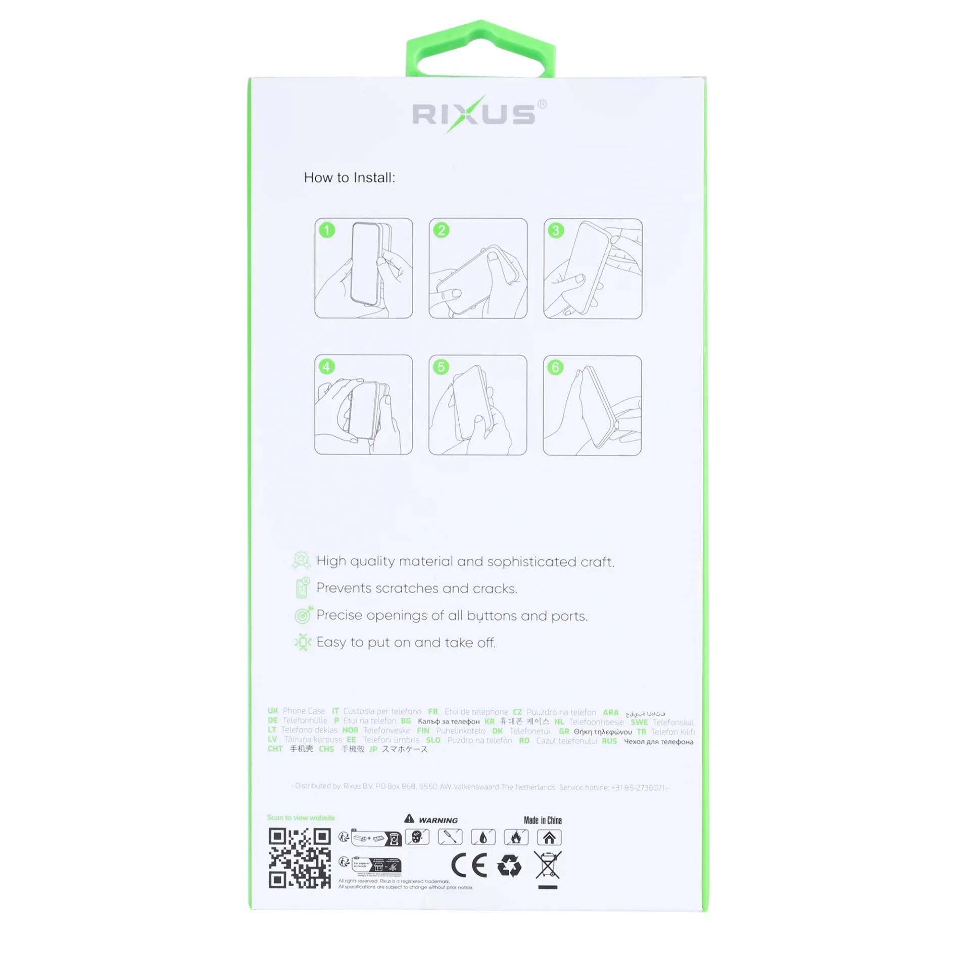 Rixus Anti-Burst Case For Xiaomi 17 Pro Transparent