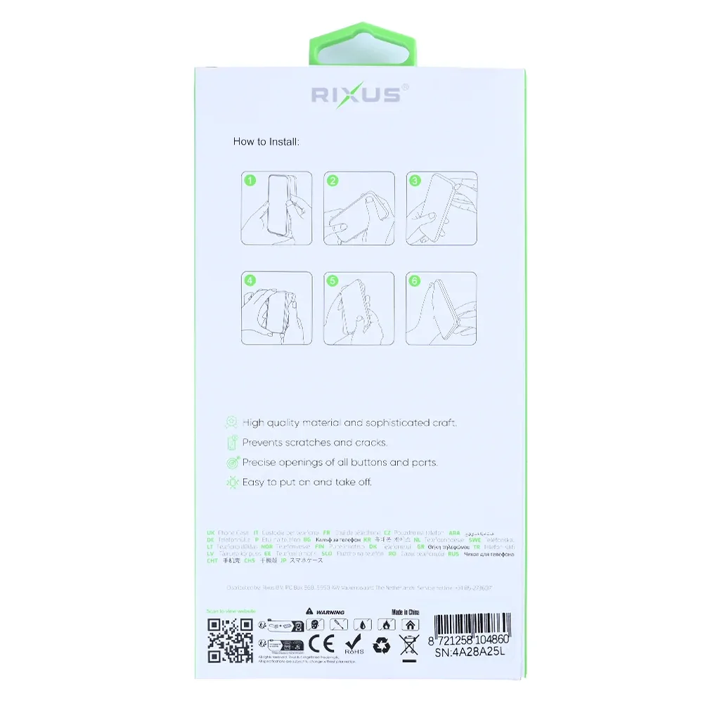 Rixus Anti-Burst Case With MagSafe Compatible For Xiaomi 15 Pro, 15S Pro Transparent