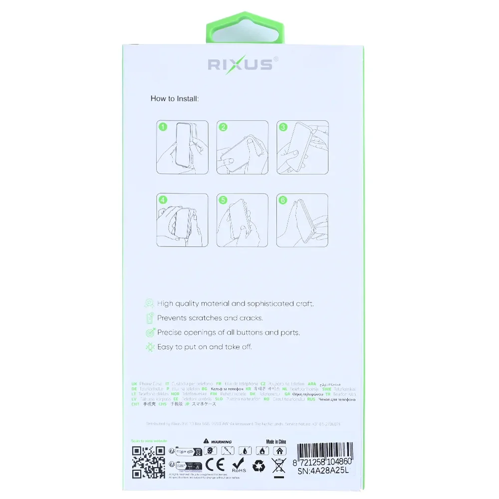 Rixus Anti-Burst Case With MagSafe Compatible For Xiaomi 15 Transparent