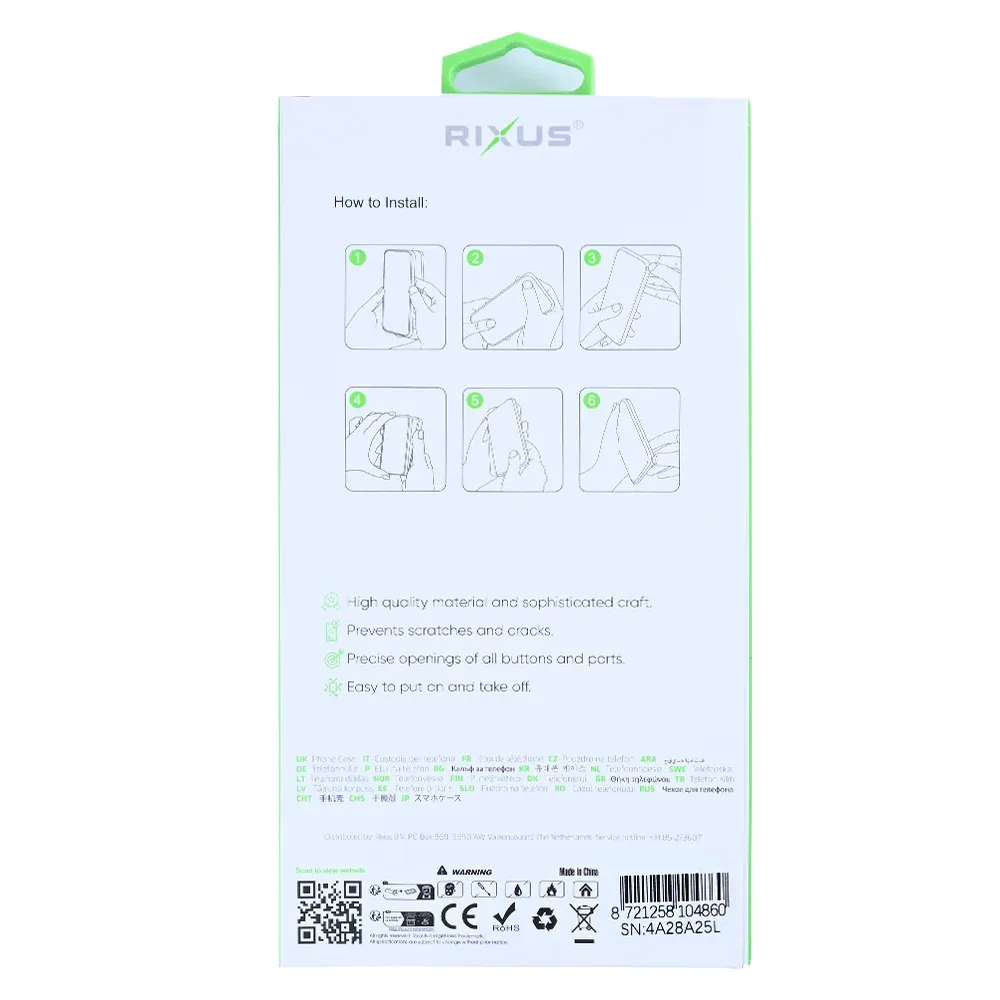 Rixus Anti-Burst Case With MagSafe Compatible For Xiaomi 15 Ultra Transparent