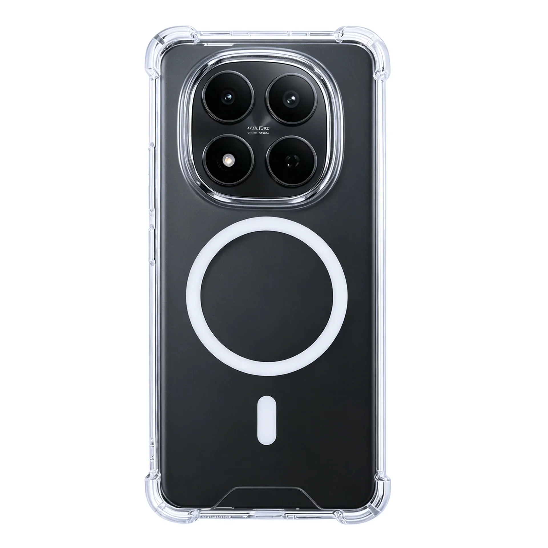 Rixus Anti-Burst Case With MagSafe Compatible For Xiaomi Redmi Note 15 Pro Plus Transparent