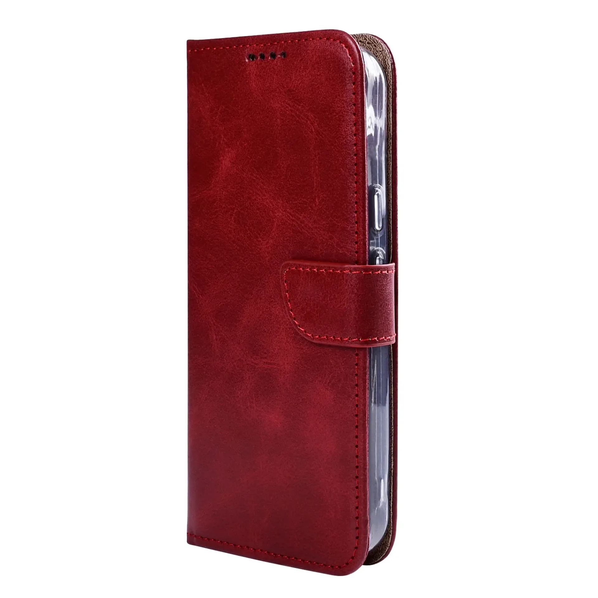 Rixus Bookcase For Google Pixel 10a Dark Red