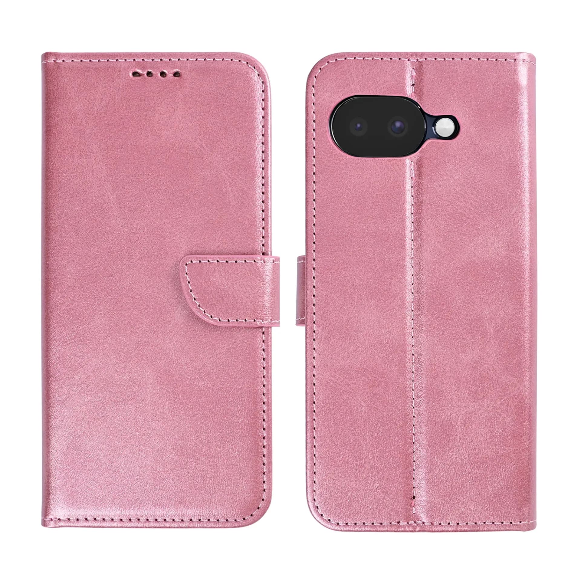 Rixus Bookcase For Google Pixel 10a Pink