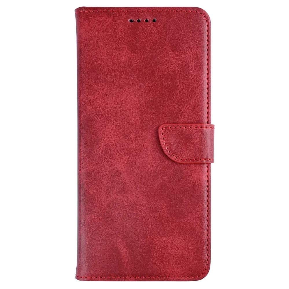 Rixus Bookcase For Xiaomi 15 Ultra Dark Red