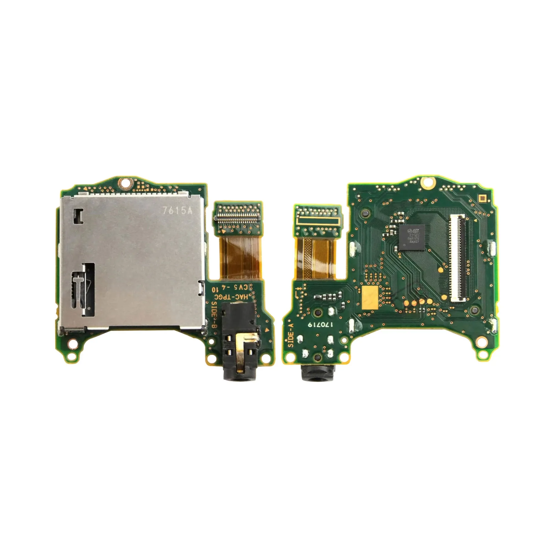 For Nintendo Switch Game Cartridge Card Reader Slot And Audio Port PCB Silver OEM