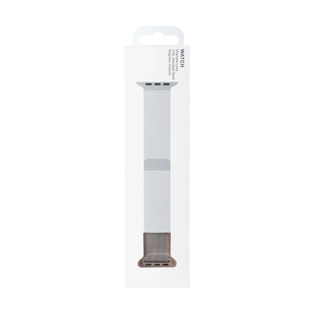 Milanese Loop Band 7th Gen For Apple Watch 42mm, 44mm, 45mm, 49mm Starlight Retail Box