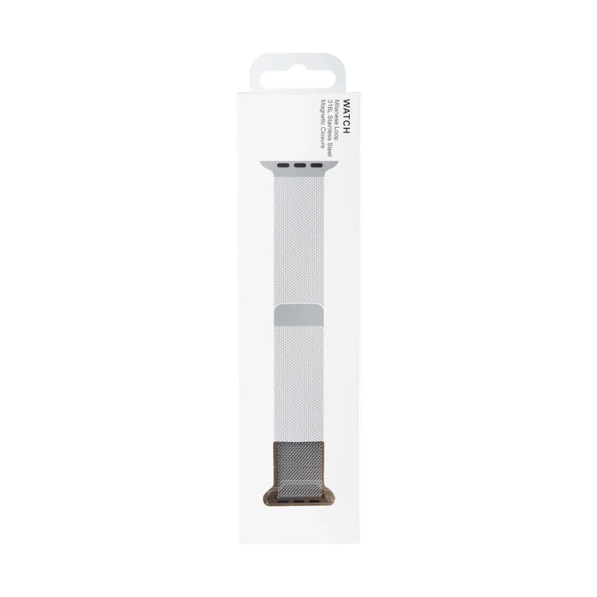 Milanese Loop Band For Apple Watch 38mm, 40mm, 41mm Silver Retail Box