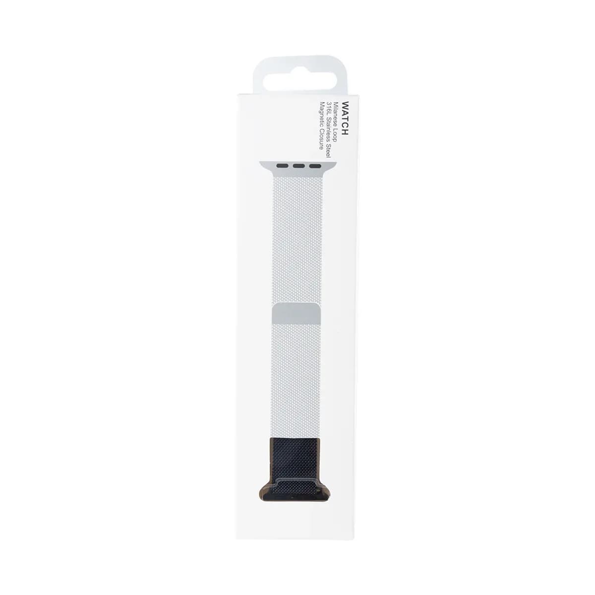 Milanese Loop Band For Apple Watch 42mm, 44mm, 45mm, 49mm Black Retail Box