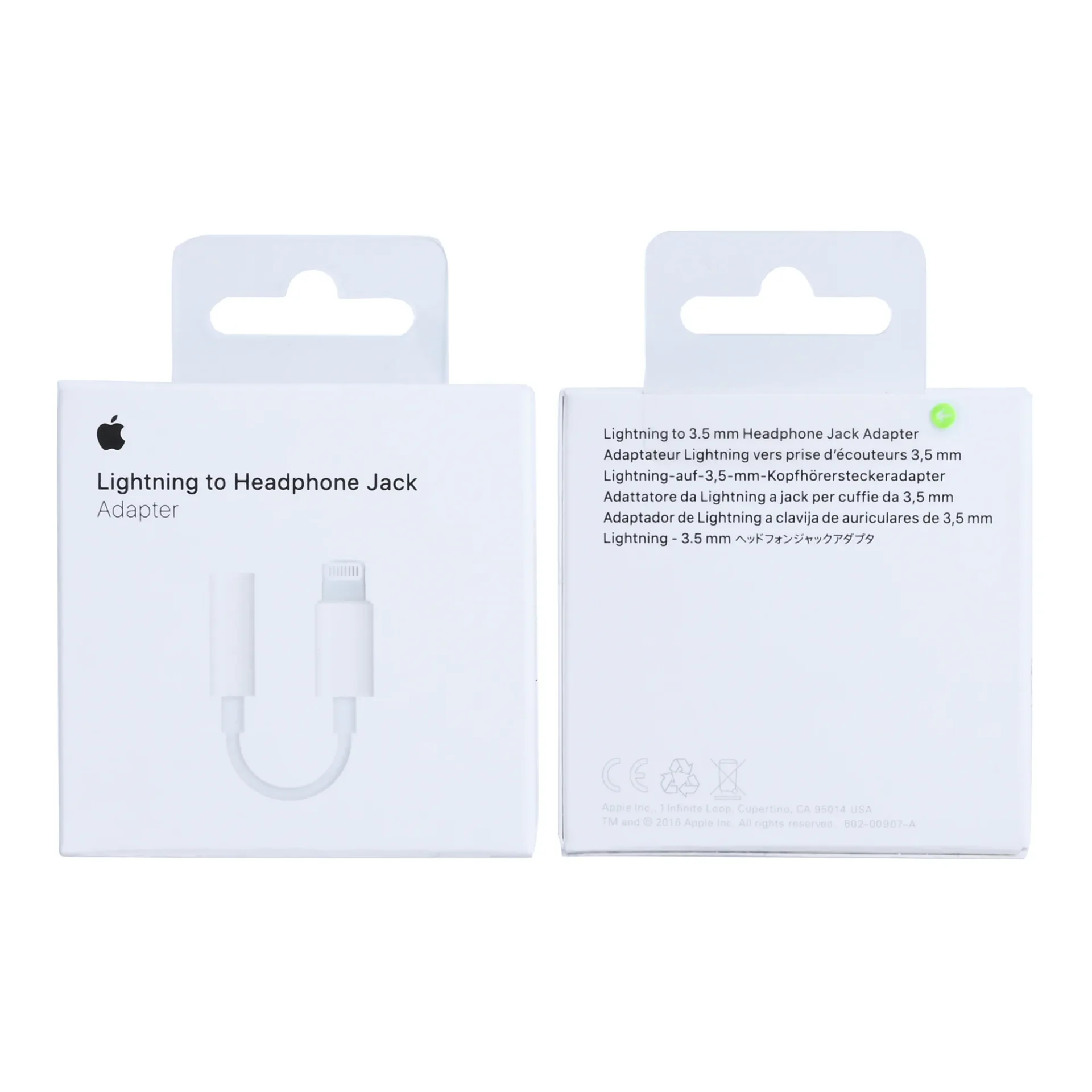 Apple Adapter MMX62ZM/A Lightning To 3.5mm Jack Adapter 5cm White