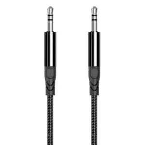 Rixus RXMU35 3.5mm AUX To 3.5mm AUX Braided Audio Cable 120CM Black