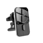 Rixus RXWC14 Wireless Car Charger with MagSafe Compatibility 15W Space Gray