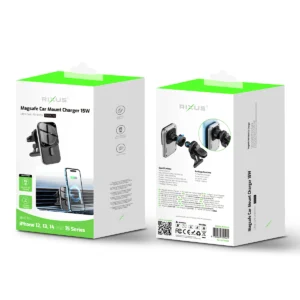 Rixus RXWC14 Wireless Car Charger with MagSafe Compatibility 15W Space Gray - Image 4