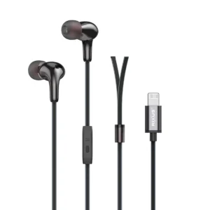Rixus RXHD27L Stereo In-Ear Lightning Wired Earphone Black - Image 2