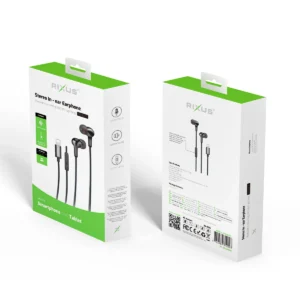 Rixus RXHD27L Stereo In-Ear Lightning Wired Earphone Black - Image 4