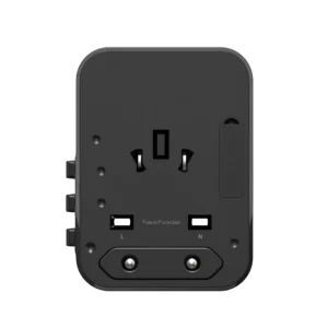Rixus RX3425 World Travel Adapter 25 Watt With 3 USB Ports Black - Image 4