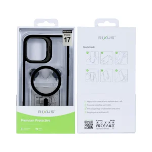 Rixus Classic 03 Case With MagSafe For iPhone 17 Black - Image 5