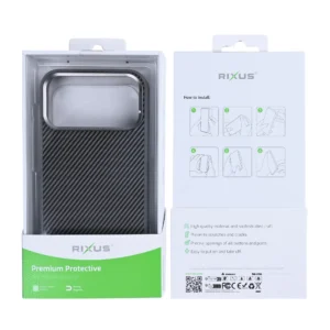 Premium Rixus Mag Carbon With MagSafe For iPhone 17 Pro Titanium Grey - Image 6