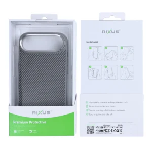 Rixus Mag Carbon With MagSafe For iPhone 17 Air Titanium Grey - Image 6