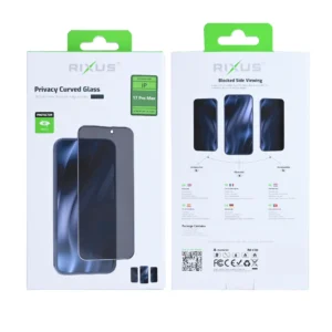 Rixus Privacy Full Curved Edge Tempered Glass For iPhone 17 Pro Max - Image 2