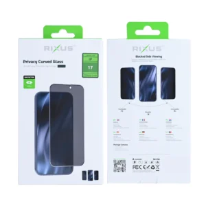Rixus Privacy Full Curved Edge Tempered Glass For iPhone 17 - Image 2