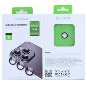 Rixus Metal Shield Camera Tempered Glass For iPhone 17 Air Blue - Image 2