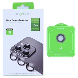 Rixus Metal Shield Camera Tempered Glass For iPhone 17 Air Gold