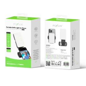 Rixus RXLG46 Selfie Light With Clip For Photography, TikTok, Vlog, Video Black - Image 4
