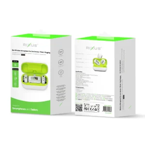 Rixus RXMIC01 Wireless Microphone For Live Stream, TikTok, Vlog White - Image 4