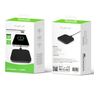 Rixus RXWC25 Boost 15W Wireless Charging Pad Black - Image 4